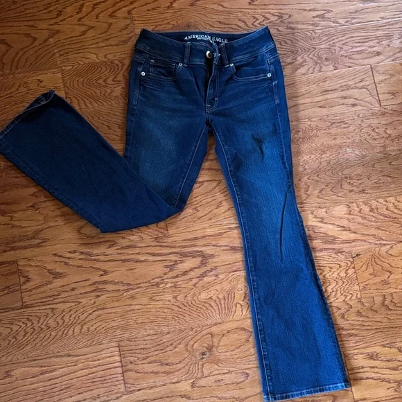 American Eagle Outfitters Dark Blue Boot Cut Jeans - Picture 2 of 2